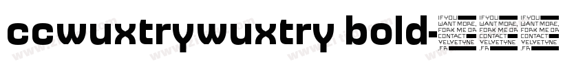 ccwuxtrywuxtry bold字体转换